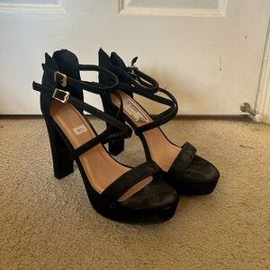 Black Strappy Heels